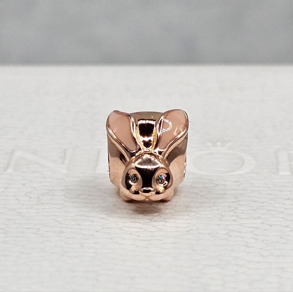 🐇Authentic Pandora ⭐️RETIRED⭐️ ROSE BUNNY CHARM